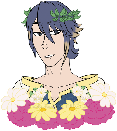 Transparent flat bust of Valentine Alfonse (Fire Emblem Heroes).
